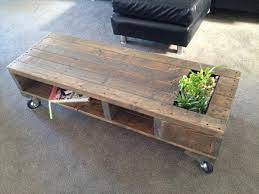 I went with a favorite, dark walnut stain. Diy Industrial Pallet Coffee Table With Planter 101 Pallets