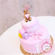 Gateau 1 An Baby Shower Naissance Noeud Perles Girly Rose Bonbon Rose Bleu Fleurs Perles Dragees Gateaux Personnalises Gateau D Cake Desserts Food
