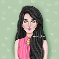 صور رسم بنات كرتون رمزيات رسومات انمي للانستقرام cute girl drawing cute cartoon girl girly m