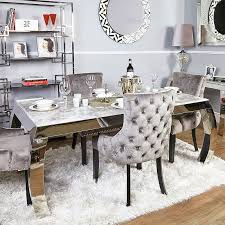 Coffee table / lounge table, made of solid oak or walnut. Cassandra Grey Marble And Chrome Dining Table With A Curved Leg Base Picture Perfect Home