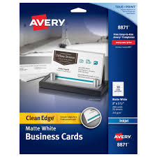 Free business card for job seekers templates paramythia docs sample. Avery Clean Edge Printable Business Cards Matte 200 Cards 8871 Avery Com