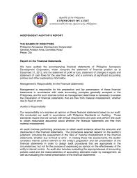 Independent Auditor S Report Philippine Aerospace Development With Internal Control Audit Report Templa In 2020 Business Template Internal Control School Report Card