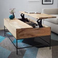 Industrial Storage Pop Up Coffee Table Furniture Small Apartment Decorating Coffee Table