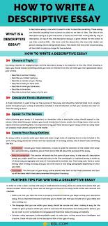 How To Write A Descriptive Essay Essay Writing Skills Essay Writing Tips College Writing