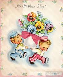 Vintage retro happy mothers day. A Cheerful Collection Of 23 Vintage Mother S Day Cards Click Americana