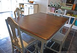 I love how this table turned out! Vintage Dining Table Refinishing Tutorial Uniquely Yours Or Mine