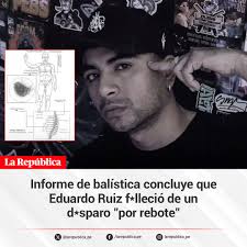 ⚫⚖️ El informe pericial de balística forense del Ministerio Público  determinó que Eduardo Ruiz Sanz (32), conocido como 'Trvko', presentó un  orificio de entrada, producido por un fragmento de un proyectil "compatible