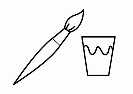 Whatever the case, a fresh coat. Brush And A Cup Of Paint Coloring Page Coloring Sky