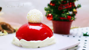 How To Make A Santa Hat Mirror Glaze Entremet Christmas Countdown Mirror Glaze Cake Recipes Christmas Baking Christmas Food