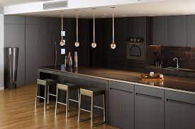 3d models available for download in any file format, including max, 3ds, obj, fbx, c4d for work with them in arnold. Dark Modern Kitchen 3d Cad Model Library Grabcad