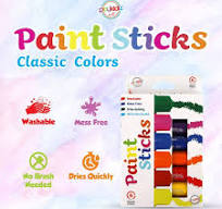 Playkidiz Paint Sticks, 6 Pack, Classic Colors, Twistable Crayon Paint  Sticks, Mess-Free Tempera & Poster Paint, Quick Drying, Great Birthday  Gift, ...