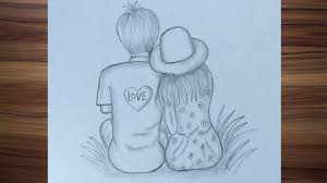 Please contact us if you think we. Girlfriend And Boyfriend Drawing Sitting On The Landscape How To Draw A Gf And Bf Youtube
