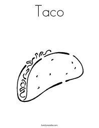 Taco Coloring Page Coloring Pages Coloring Pages For Kids Food Coloring Pages