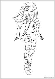 Free printable disney descendants 1 coloring page for kids of all ages. Descendants Mal Coloring Pages Descendants Coloring Pages Coloring Pages For Kids And Adults
