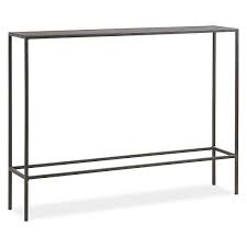 Slim Console Tables In Natural Steel Modern Console Tables Modern Living Room Furniture Room Board Slim Console Table Modern Console Tables Steel Console Table