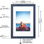 Cadre photo en bois bleu marine A4 avec support, ensemble de 3, cadre A4,  cadre pour affiche, cadre pour certificat, à poser ou à suspendre : ...