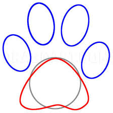 Any image can be downloaded in high quality for free. Draw A Paw Print Coloring Page Trace Drawing