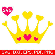 Hearts Crown Svg Love Tiara Svg Files For Cricut Silhouette Crown With Hearts Svg Crown Clipart Crown Dxf Queen Svg Princess Svg In 2020 Silhouette Paper Crown Printable Crown Silhouette