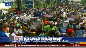 A handful of voters defied the. Rallies Protests In Lagos For Ambode S Re Election 30 09 18 Pt 1 News 10 Pt Youtube