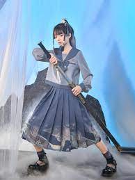 nuwa sailor blouse midi skirt in 2021 skirts harajuku fashion midi skirt