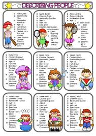 Describing People 2 Describing People Informationen Zu Describing People Describing People 2 In 2020 Englisch Lernen Lernen Englisch Grundschule