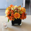 6 black flowers, bouquet 6 glass roses with green leaves, vase not included! 1