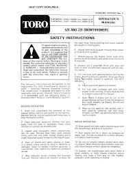 This toro snowblower has a 5 hp engine that runs perfect and starts right up. Toro 724 Snowthrower 524 Snowthrower User Manual Manualzz
