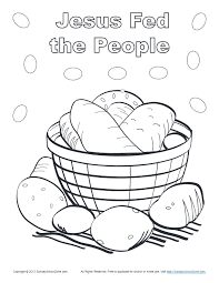Select from 36755 printable crafts of . Bible Coloring Page For Kids Jesus Feeds 5000