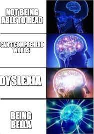 The best memes from instagram, facebook, vine, and twitter about dyslexia meme. Meme Creator Funny Not Being Able To Read Being Bella Can T Comprehend Words Dyslexia Meme Generator At Memecreator Org