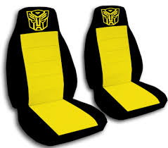 Black And Yellow Mustang Seat Covers C Lisa Set Transformer Front Car Seat Covers Blk Yellow Back Seat Available Too Cute Car Seat Covers Jeep Seat Covers Pink Jeep