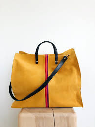Black And Yellow Totes Dimensions Clare V Simple Tote Marigold With Red Pink And Purple Stripes Simple Tote Tote Clare V