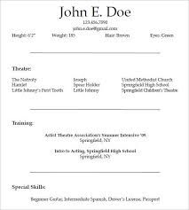 See an acting resume template worthy of judi dench or robert downey jr. 12 Acting Resume Templates Free Samples Examples Formats Download Free Premium Templates