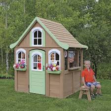 Garden Wooden Playhouses Backyard Kids Wendy House Gps Outdoor Summer Toys Play Play Houses Cedar Playhouse Backyard Playground