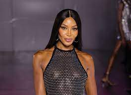 Naomi Campbell Just Freed the Nipple in a Totally Sheer Rhinestone Gown