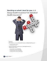 If it's just you, let's find you low rates on individual and family plans. The Difference Between Group Health Insurance And Individual Health I
