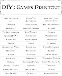 Diy Games Printout Perfect For Charades Or Pictionary Harry Potter Kids Harry Potter Games Harry Potter Activities