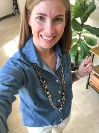 ✨Everyone needs a denim button up in their closet and this one is soooo  soft!! Wear it as is or layer it under a vest or