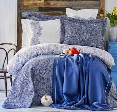 Karaca Home Simi Mavi Cift Kisilik Yatak Ortusu Alkapida Com