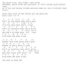 Aint No Sunshine Part One By Bill Withers Key C Harmonica Lessons Lyrics And Chords Dulcimer Music