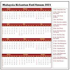 Kalendar cuti umum dan hari kelepasan am malaysia 2020 kalendar 2020 malaysia und cuti umum 2020 johor, kpm, sabah, kelantan etc. Kelantan Cuti Umum Kalendar 2021