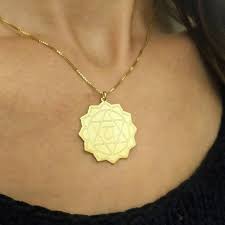 Gold Plated Anahata Chakra Heart Chakra Anahata Etsy Chakra Pendant Chakra Necklace Heart Chakra