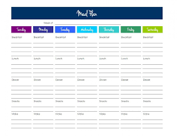 021 meal planning template excel plan day fix best of menu