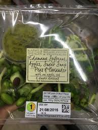 Green Salad From M S Edamame Beans Apples Sugar Snap Peas Coriander Sugar Snap Peas Snap Peas Edamame