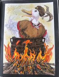 The Quackling by Wendy Edelson and Aaron Shepherd done with Evazar pencils  and distressed ink : r/Coloring