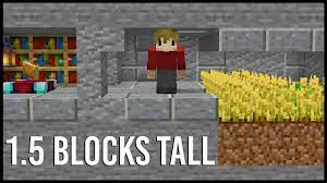 A minecraft block size is relevant to what? Hidden Minecraft Base That S Only 1 5 Blocks Tall Youtube