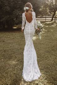 Going for a simple and timeless dress is always a great option, and these beautiful a lace wedding dress can be found in many styles such as with long sleeves, backless, high neck or plunging. Long Sleeve Wedding Dresses Grace Loves Lace