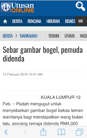 Jadi antara elemennya adalah serangan atau kekasaran. Van On Twitter Sebar Gambar Bogel Boleh Didakwa Dibawah Seksyen 384 Kanun Keseksaan Boleh Dipenjara 10tahun Atau Denda Atau Sebat Atau Mana Mana Dari Dua Hukuman Tersebut Rt Dan Sebarkan Guys