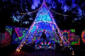 Glow Tents Psychedelic Decor Neon Pool Parties Festival Camping
