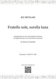 Fratello sole sorella luna è un brano interpretato da claudio baglioni e pubblicato come singolo nel 1972. Fratello Sole Sorella Luna Free Music Sheet Musicsheets Org