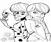 Nous avons beaucoup de coloriages et voici quelques exemples d'images à colorier sur notre site: Ladybug And Cat Noir Mask Coloring Pages Printable